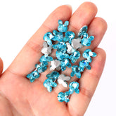 Light Aquamarine Rabbit Shape Glass Pointed Back Fancy Rhinestones WholesaleRhinestone